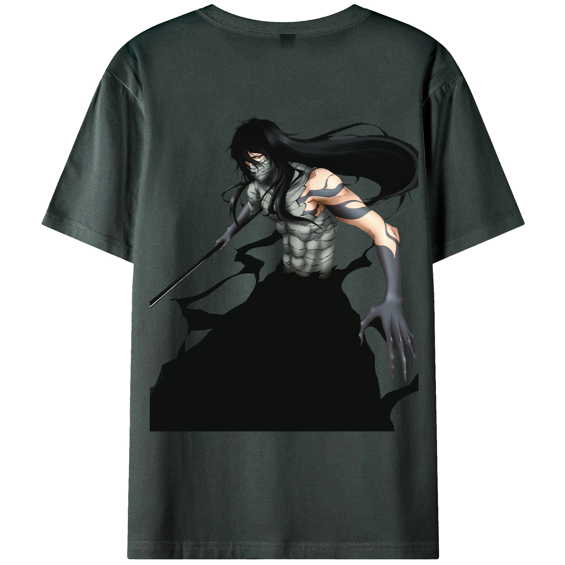 （画像用） ブリーチ 黒崎一護（くろさき いちご）BLEACH Kurosaki Ichigo 綿100％ メンズ半袖Tシャツ（バックプリント） 通気性